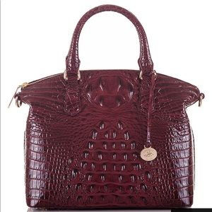BRAHMIN Melbourne Crocodile Embossed Satchel NEW